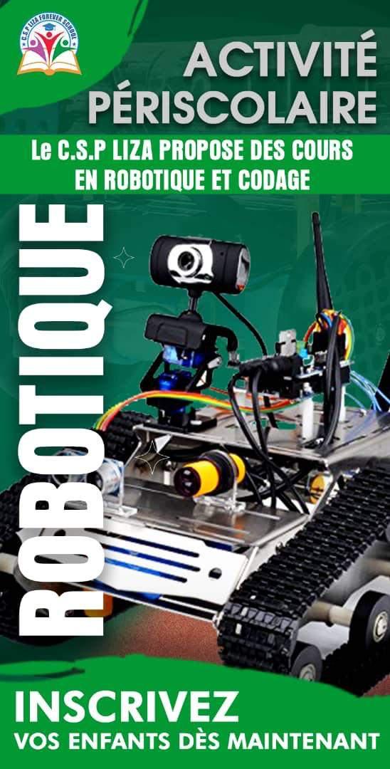 Affiche des cours de robotique du CSP Liza